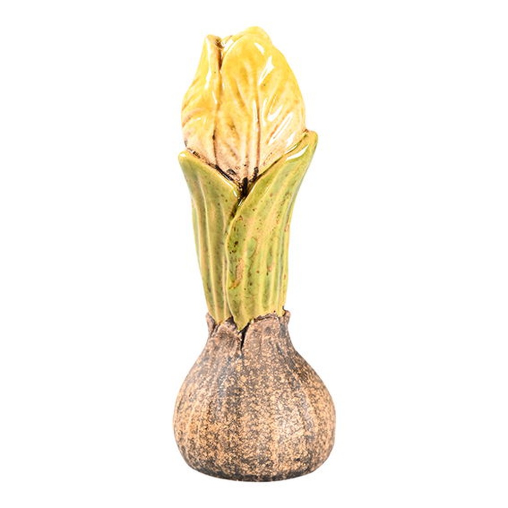 Tulipan Keramik Gul - 1 stk (12,1 x 4,1 x 4,3 cm) | Blomst Kunstige blomster - Temashop