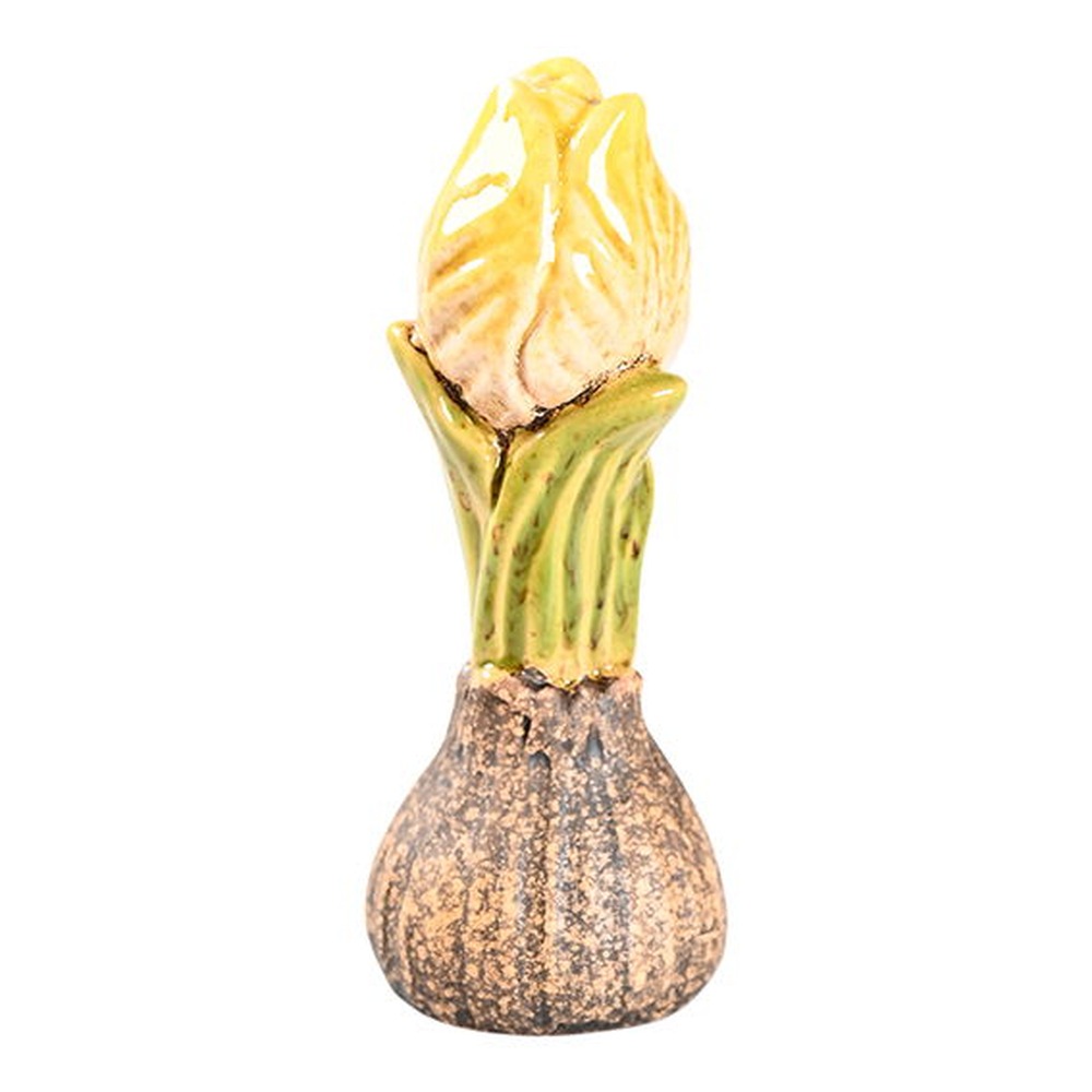 Keramik Tulipan Gul - 1 stk (15,8 x 5,2 cm) | Blomst Kunstige blomster - Temashop