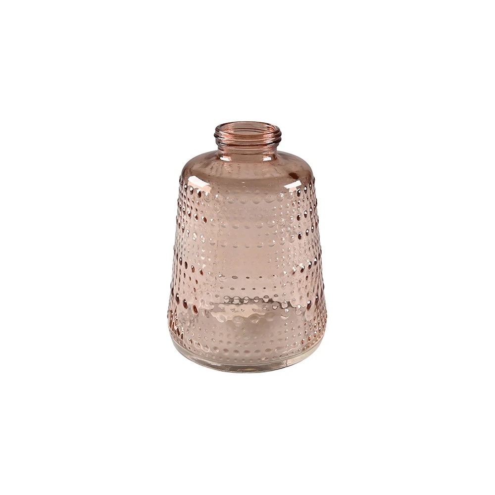 Glasvase Lyserød - 1 stk (13 x Ø 10 cm) | Lyserødt Tema Vase - Temashop
