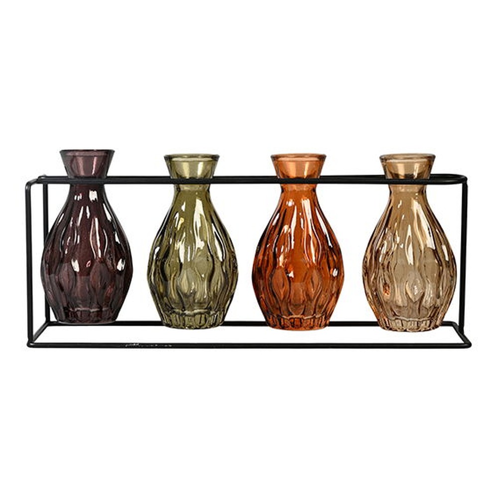 Glasvaser Multi - 4 stk (14,5 x 24,5 x 7 cm) | Blomst Vase - Temashop