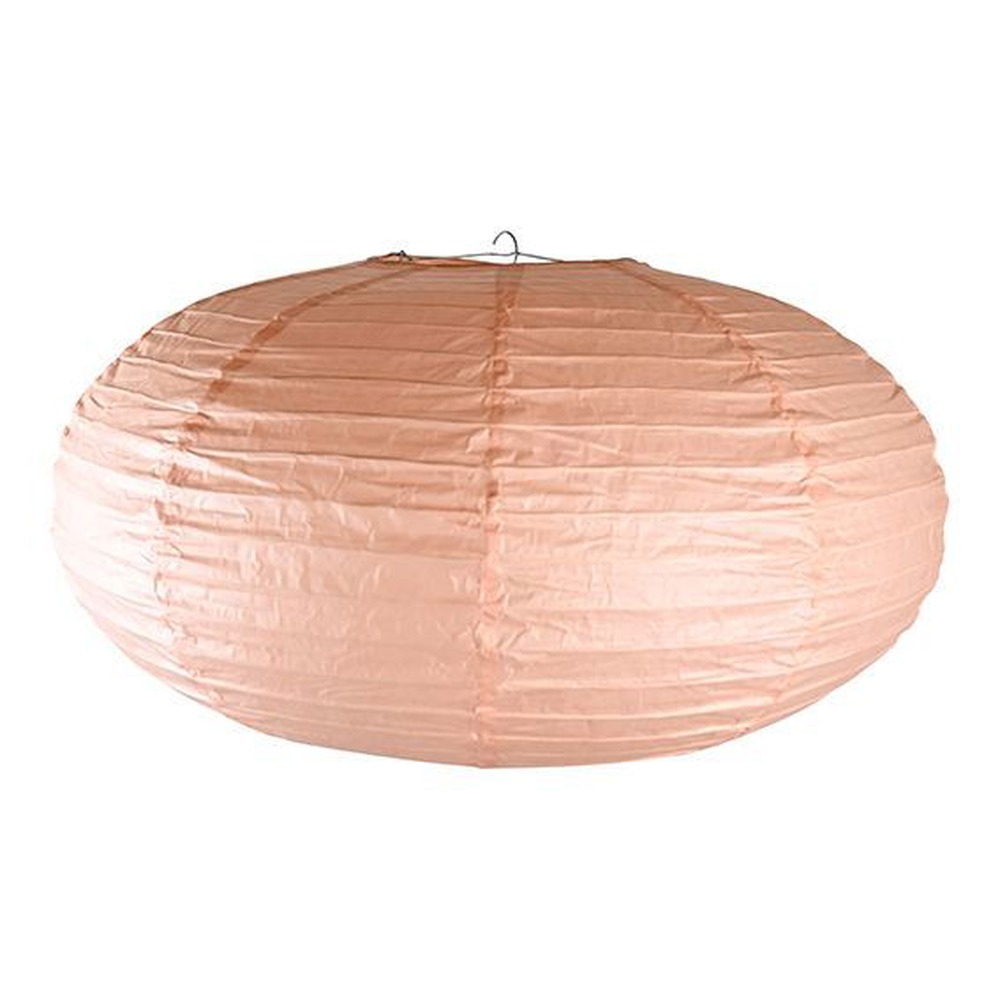 Papir Lampeskærm Lyserød - 1 stk (27 x Ø 50 cm) | Fersken Tema Lanterner - Temashop