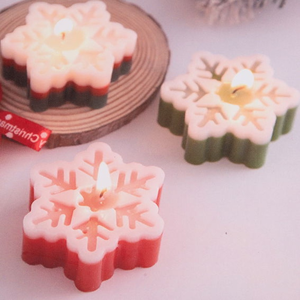 DIY Snefnug Fyrfadslys - 12 stk (5 x 5,7 x 2,4 cm) | Snemand Lys / lysestager - Temashop