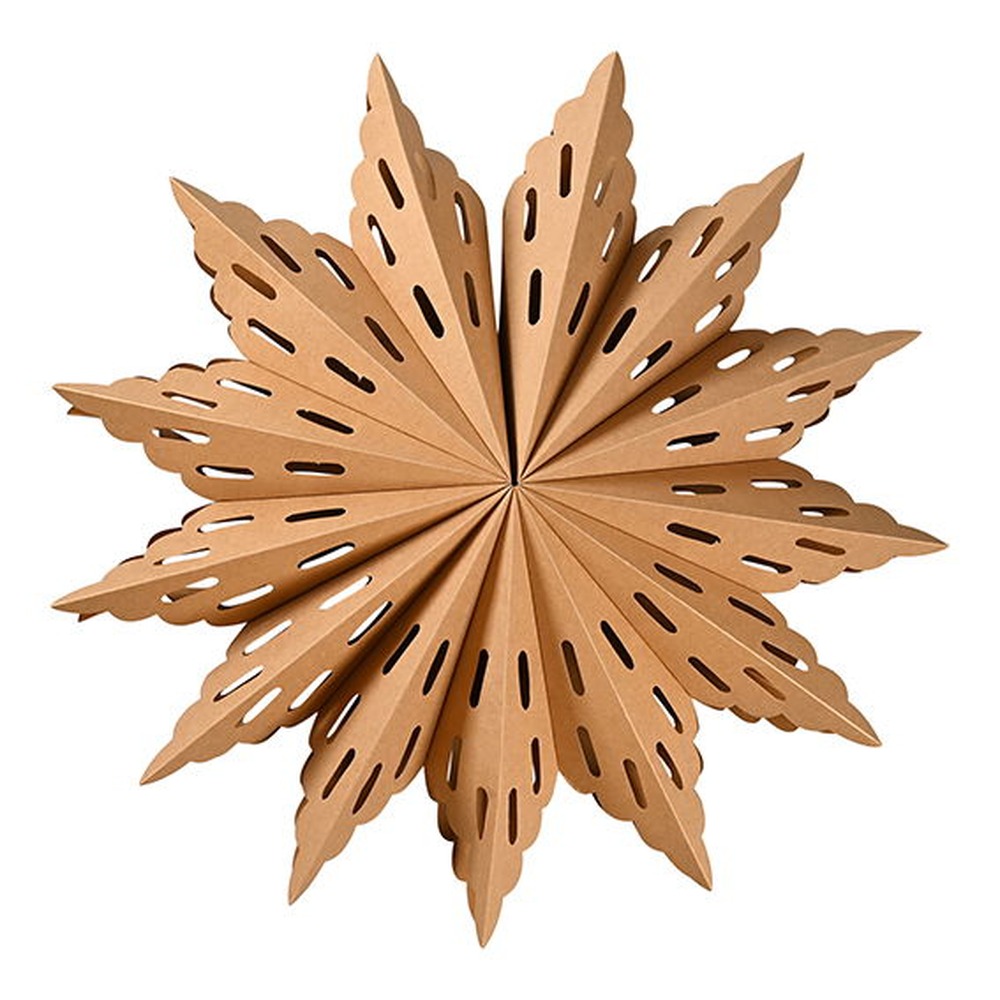 Papirstjerne Brun - 1 stk (Ø 60 cm) | Julepynt Julepynt - Temashop