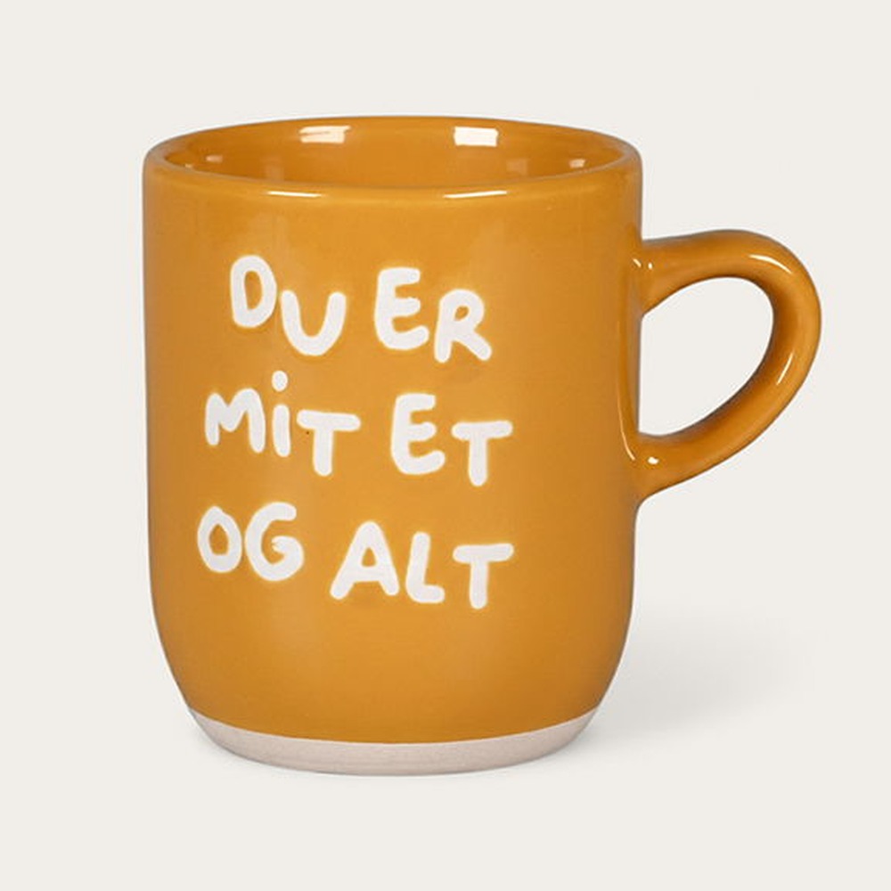 Du Er Mit Et Og Alt Krus Gul - 1 stk | Kærlighed Krus - Temashop