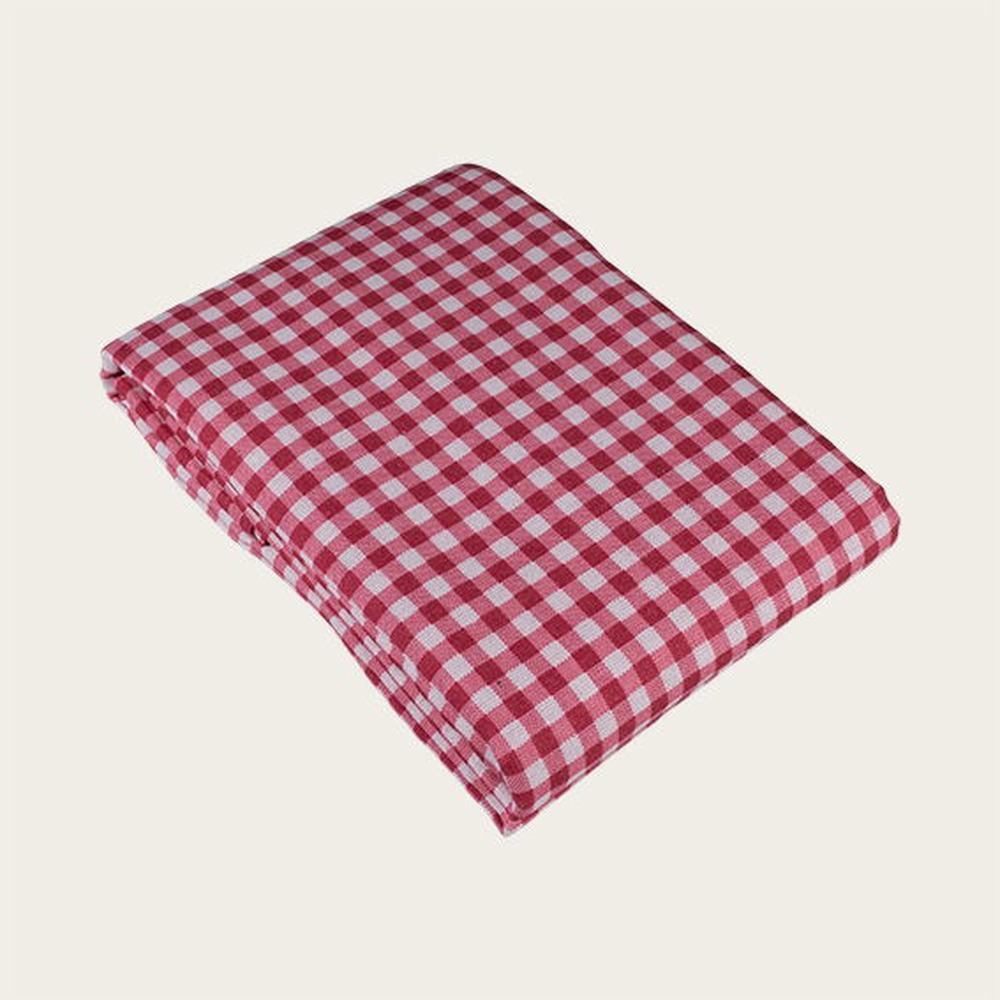 Rødternet Dug - 1 stk (240 x 140 cm) | Lyserødt Tema Duge - Temashop