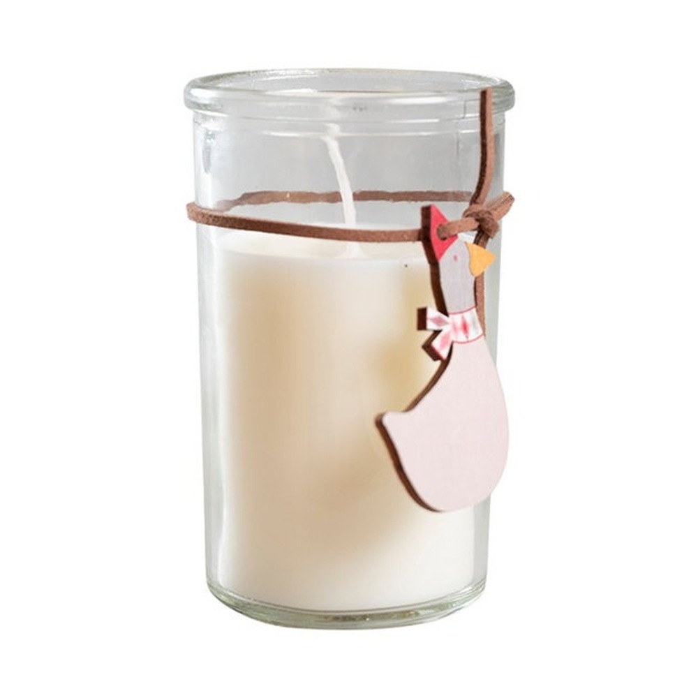 Julegås Lys I Glas - 1 stk (10 x Ø 6 cm) | Jul Lys / lysestager - Temashop