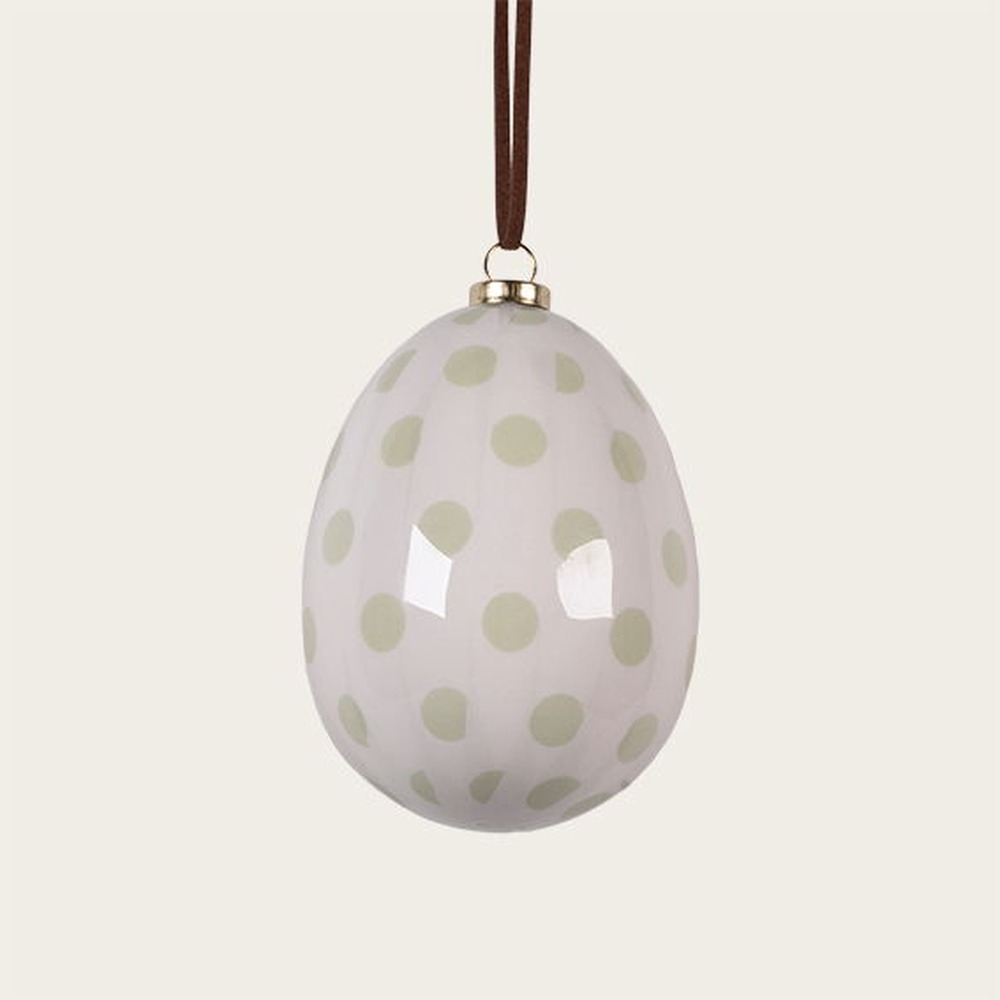 Påskeæg Ophæng Grøn - 1 stk (8 x Ø 6,5 cm) | Påske Påskepynt - Temashop