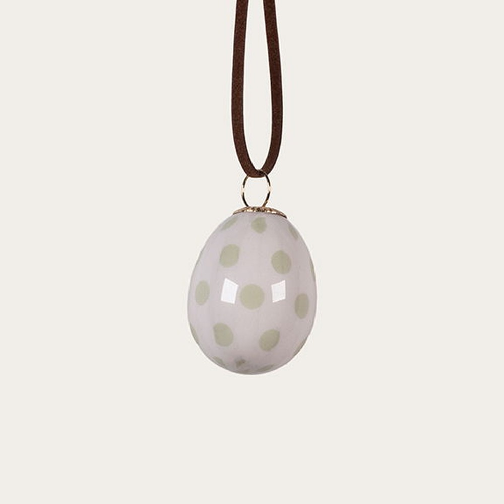 Påskeæg Ophæng Grøn - 1 stk (4 x Ø 2,5 cm) | Påske Påskepynt - Temashop