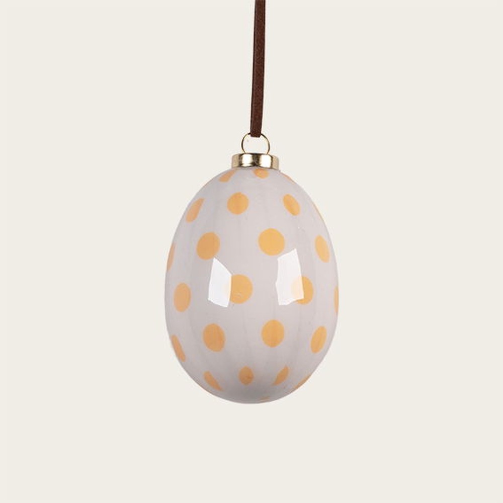 Påskeæg Gul - 1 stk (6,5 x Ø 4 cm) | Påske Påskepynt - Temashop