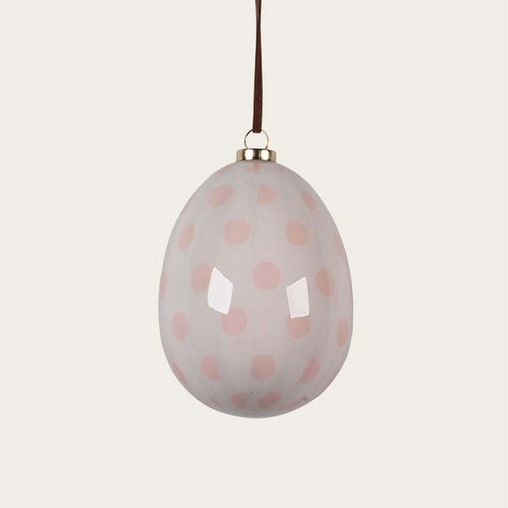 Påskeæg Pynt Lyserød - 1 stk (8 x Ø 6,5 cm) | Påske Påskepynt - Temashop