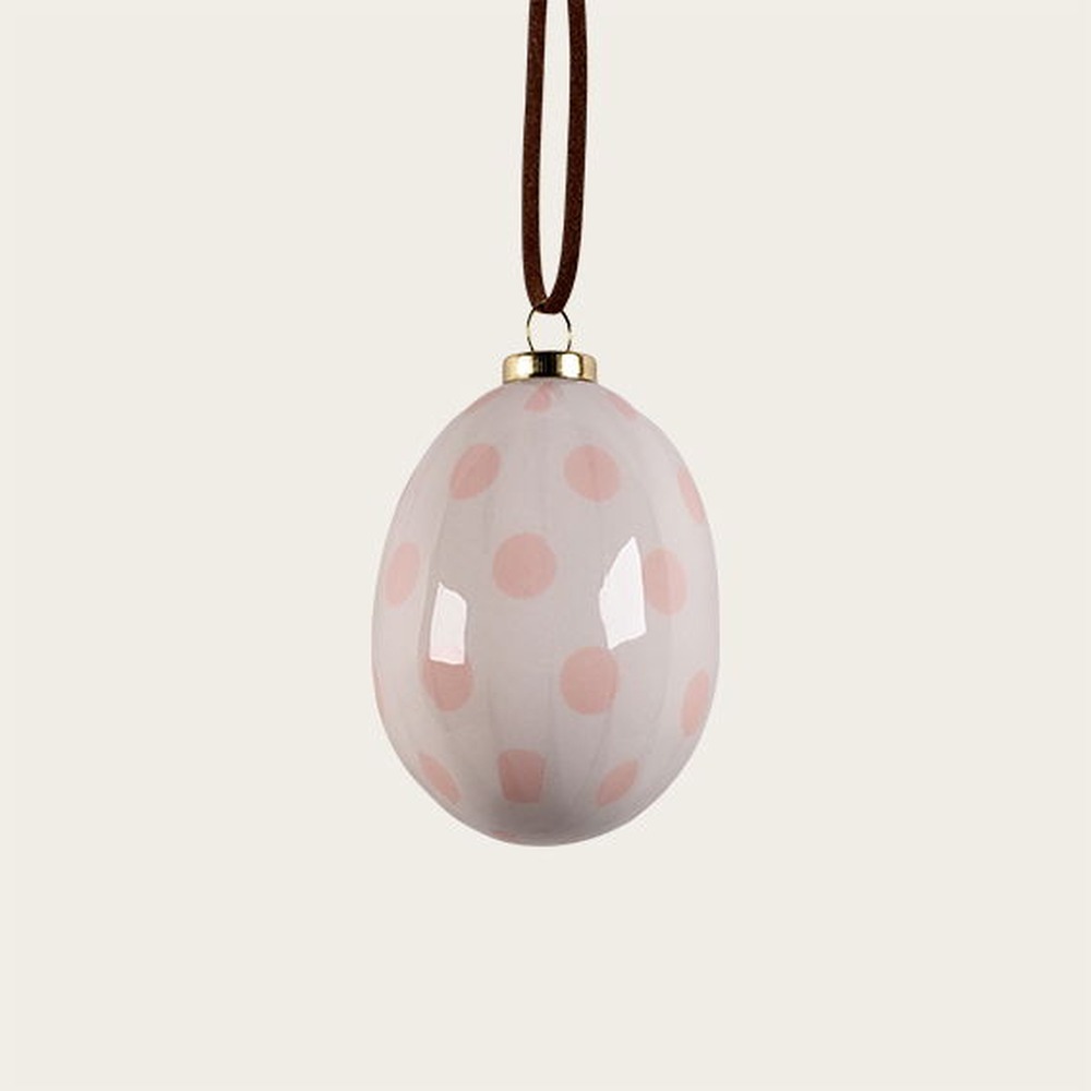 Påskeæg Lyserød - 1 stk (6,5 x Ø 4 cm) | Påske Påskepynt - Temashop