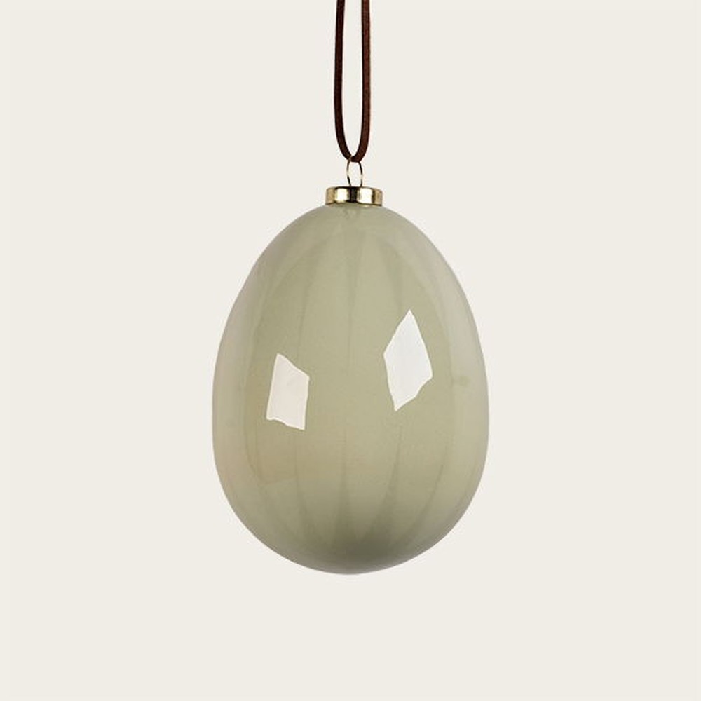Påskeæg Ophæng Grøn - 1 stk (8 x Ø 6,5 cm) | Påske Påskepynt - Temashop