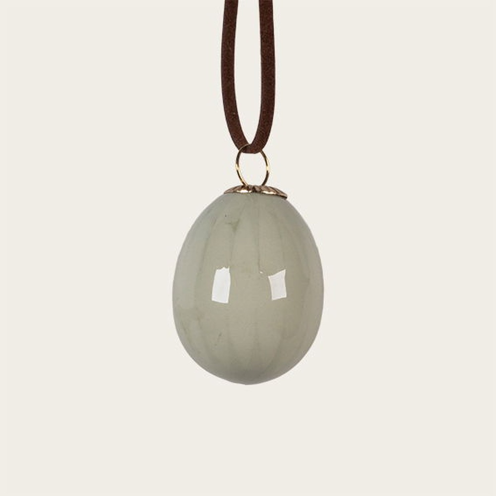 Påskeæg Ophæng Grøn - 1 stk (4 x Ø 2,5 cm) | Påske Påskepynt - Temashop