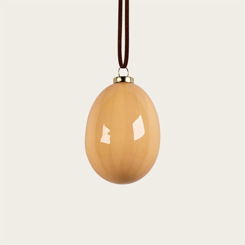 Påskeæg Gul - 1 stk (6,5 x Ø 4 cm) | Påske Påskepynt - Temashop