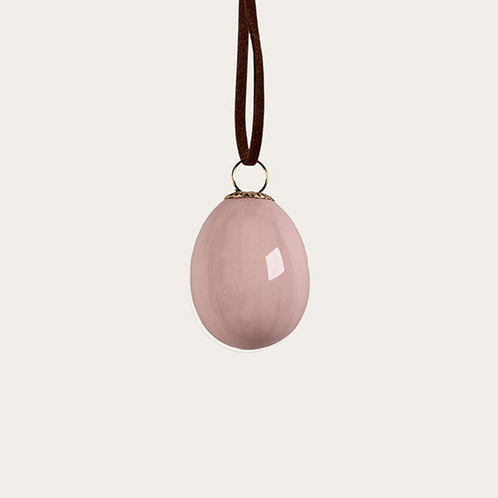 Påskeæg Lyserød - 1 stk (4 x Ø 2,5 cm) | Påske Påskepynt - Temashop