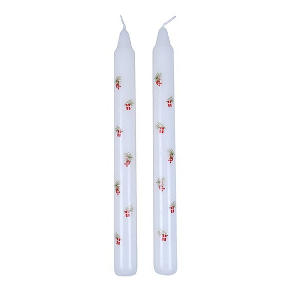 Dansk Jul Kronelys Hvid - 2 stk (24 x Ø 2,2 cm) | Danmark Lys / lysestager - Temashop