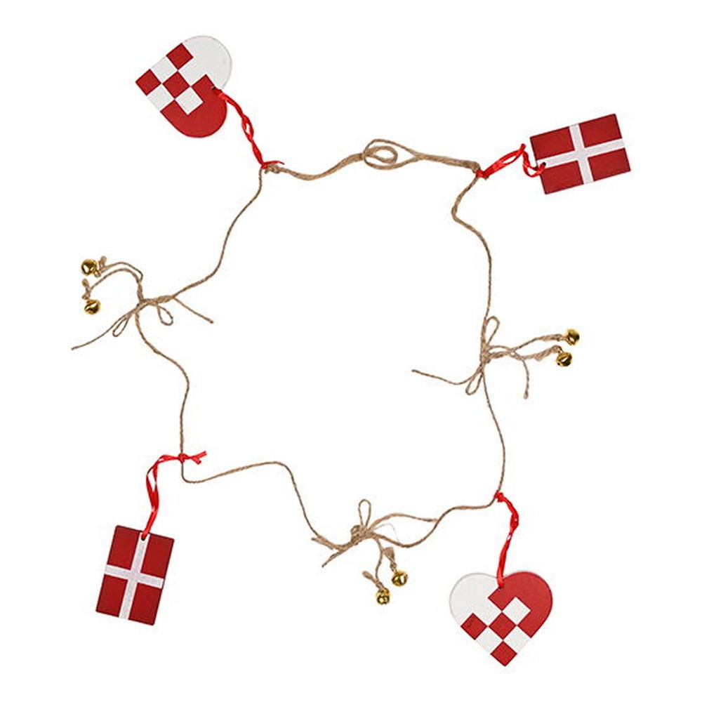 Dannebrog Guirlande Rød