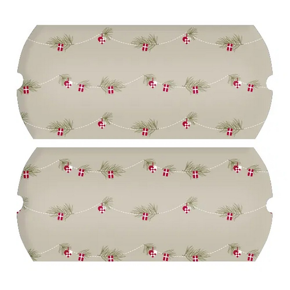 Dansk Jul Gaveæske - 2 stk (18,5 x 12 cm) | Danmark Æsker - Temashop