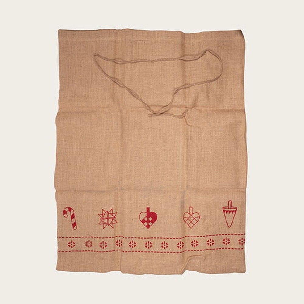Dansk Jul Gavesæk Beige - 1 stk (100 x 80 x 3 cm) | Danmark Sæk - Temashop