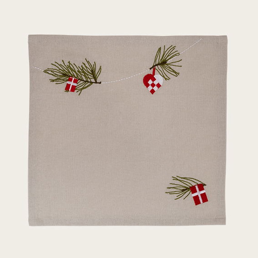 Dansk Jul Bomuldsserviet - 1 stk (30 x 30 cm) | Danmark Servietter - Temashop