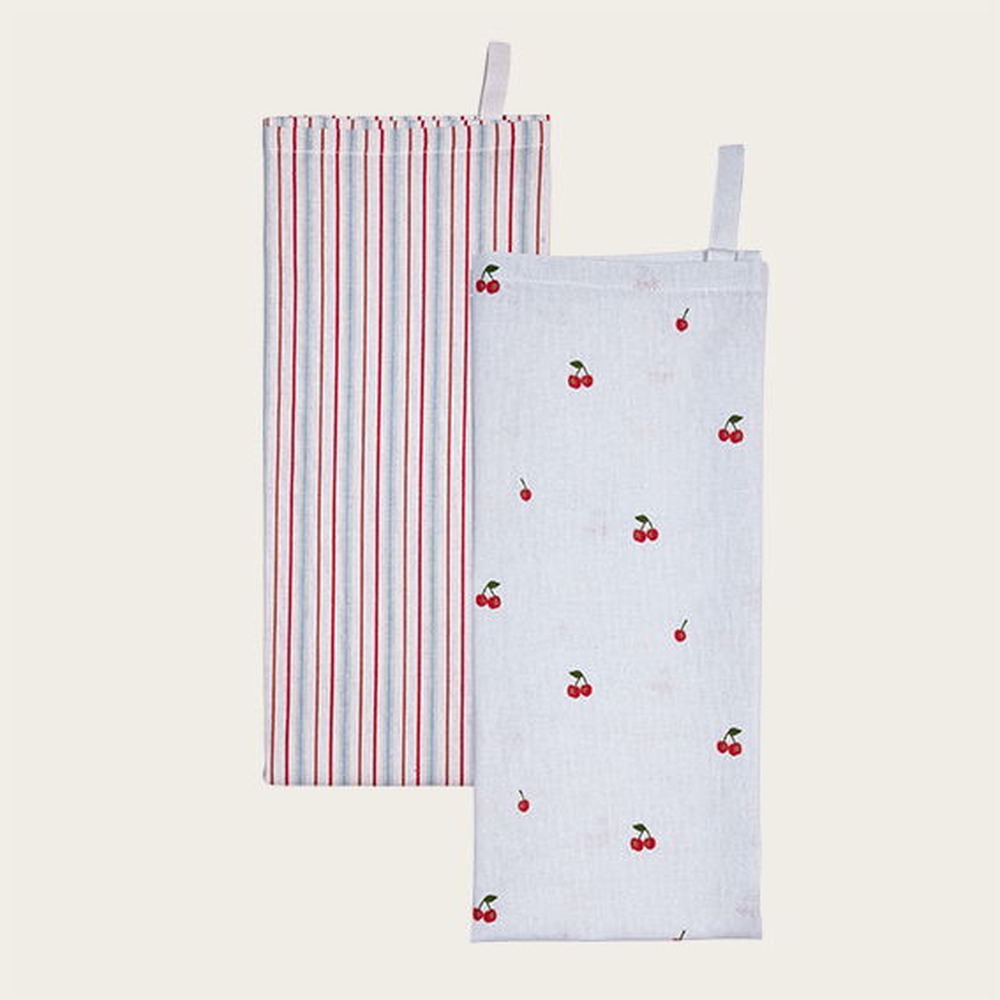 Juicy Summer Viskestykke Blå - 2 stk (70 x 43 cm) | Sommer Håndklæder - Temashop