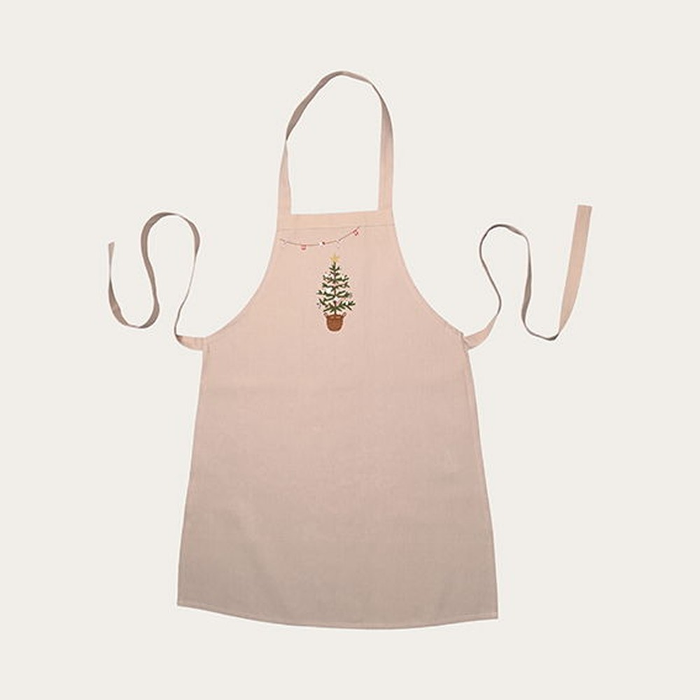Christmas Holidays Forklæde Beige - 1 stk (80 x 65 cm) | Jul Forklæder - Temashop