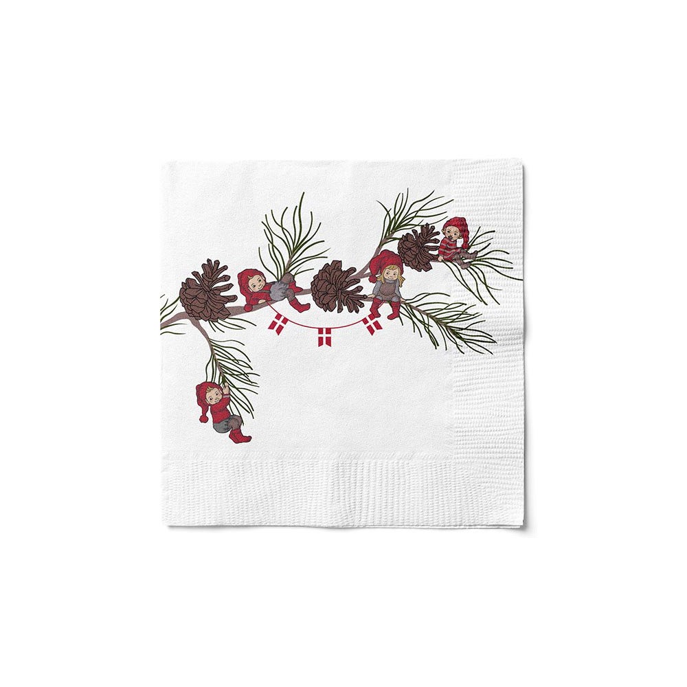 Apotekernissen Servietter - 20 stk (33 x 33 cm) | Gnom Servietter - Temashop