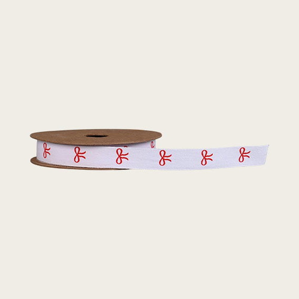 Gavebånd Beige - 1 stk (1,2 cm x 5 m) | Julegave Bånd - Temashop