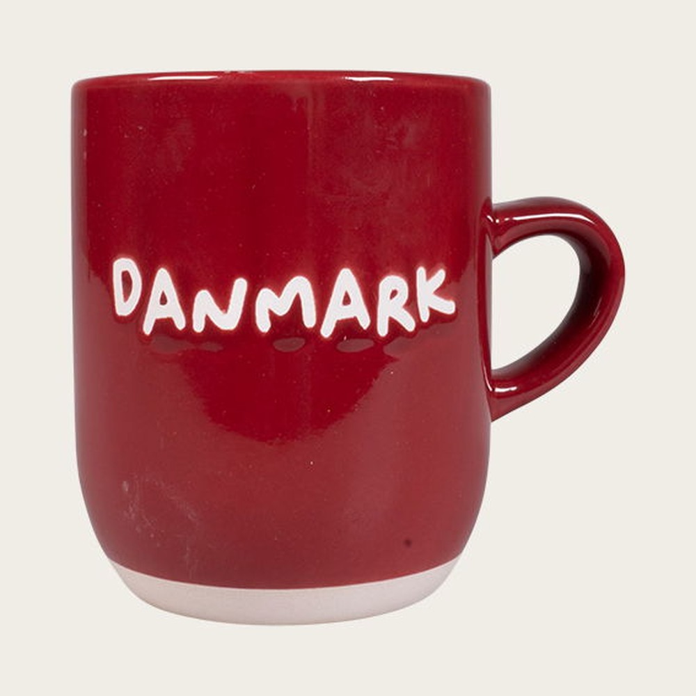 Danmark Krus Rød - 1 stk | Danmark Krus - Temashop