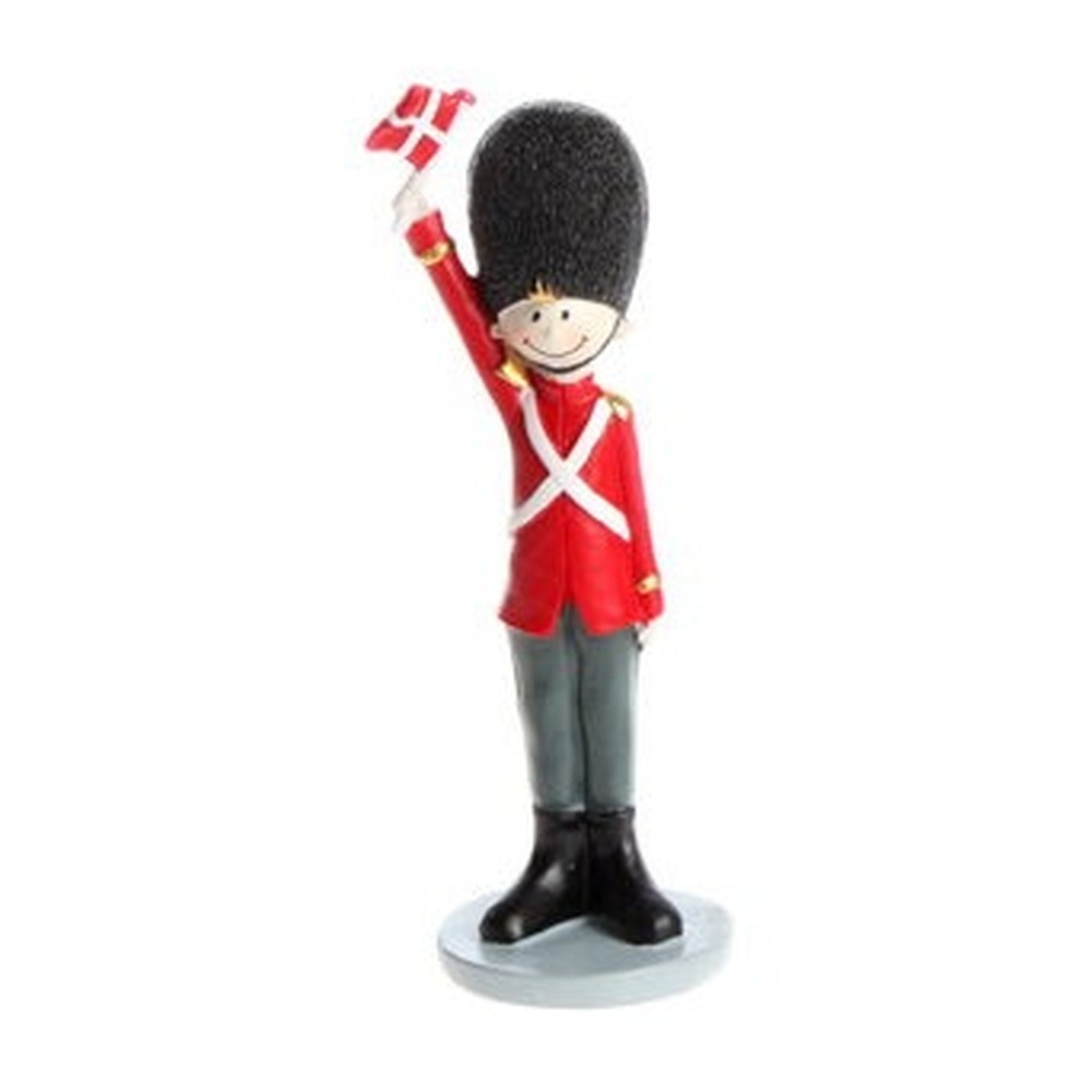 Soldat Med Dannebrog Dekorationsfigur