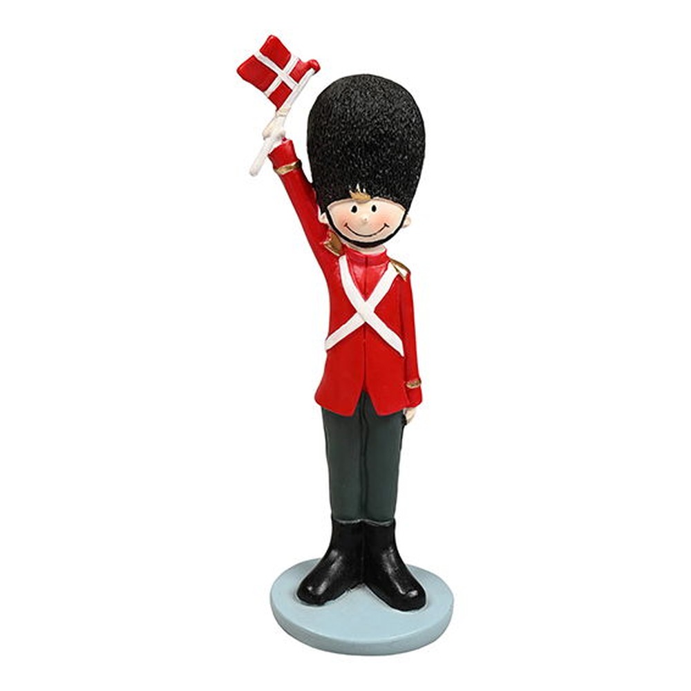 Soldat Med Dansk Flag Rød - 1 stk (16 x Ø 5 cm) | Danmark Dekorationsfigurer - Temashop