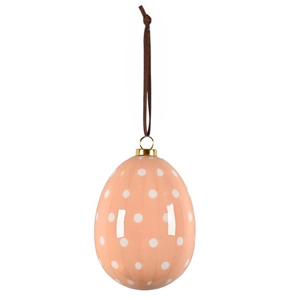 Påskeæg Ophæng Orange - 1 stk (8 x Ø 6,5 cm) | Påske Påskepynt - Temashop
