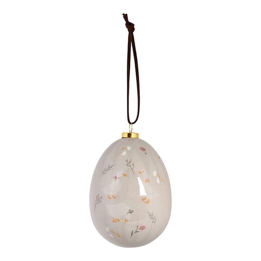 Påskeæg Pynt Grå - 1 stk (8 x Ø 6,5 cm) | Påske Påskepynt - Temashop