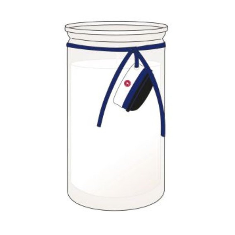 Student Lys I Glas Hvid - 1 stk (10 x Ø 6 cm) | Studerende Lys / lysestager - Temashop