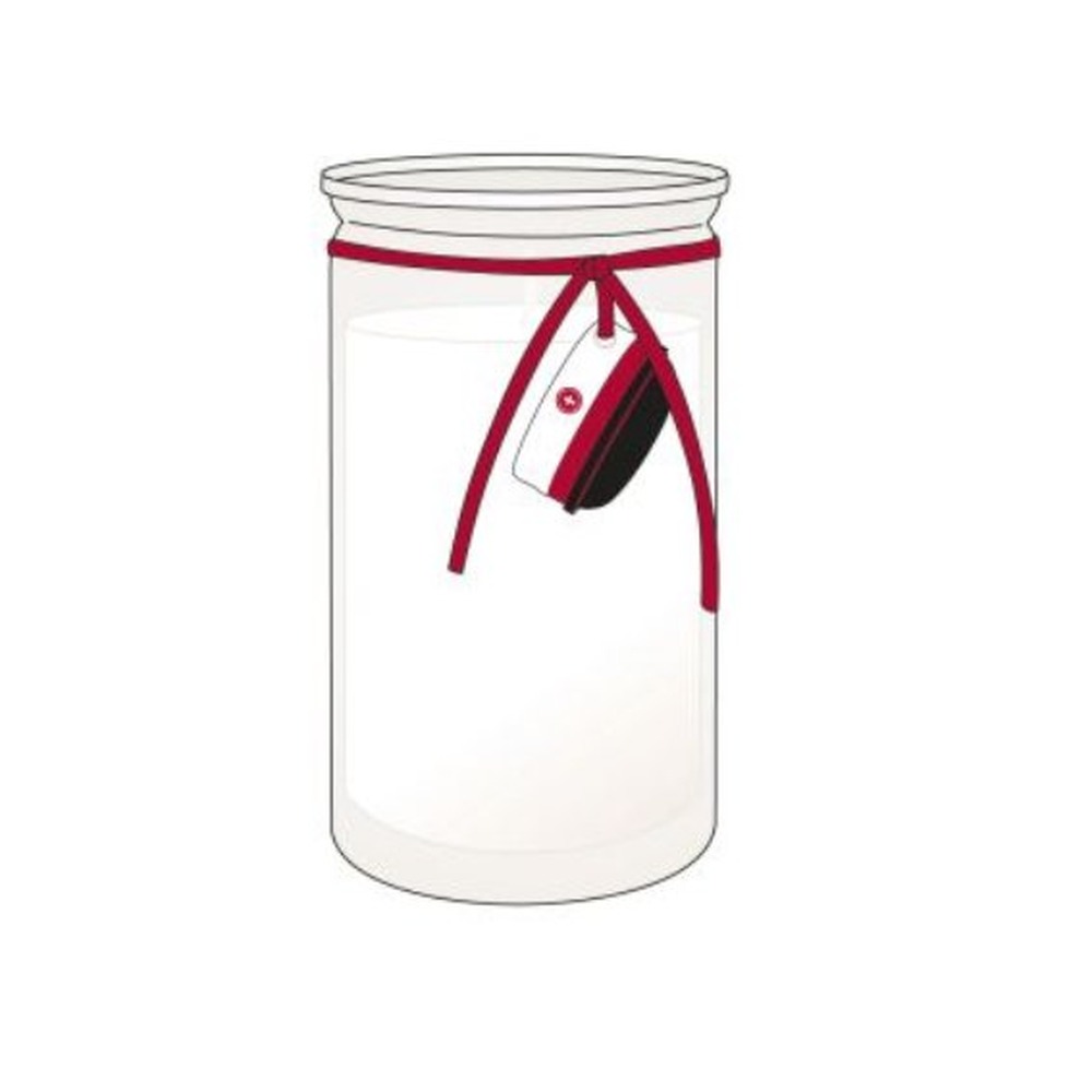 Student Lys I Glas Hvid - 1 stk (10 x Ø 6 cm) | Studerende Lys / lysestager - Temashop
