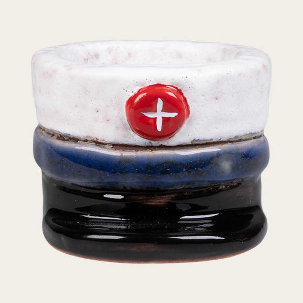 Student Lysestage Blå - 1 stk (4,2 x 7,1 x 6 cm) | Studerende Lysestager - Temashop