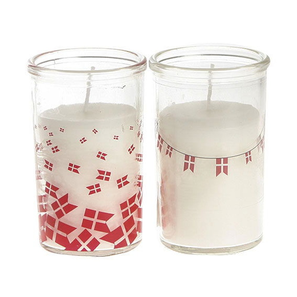 Lys I Glas Med Dannebrog