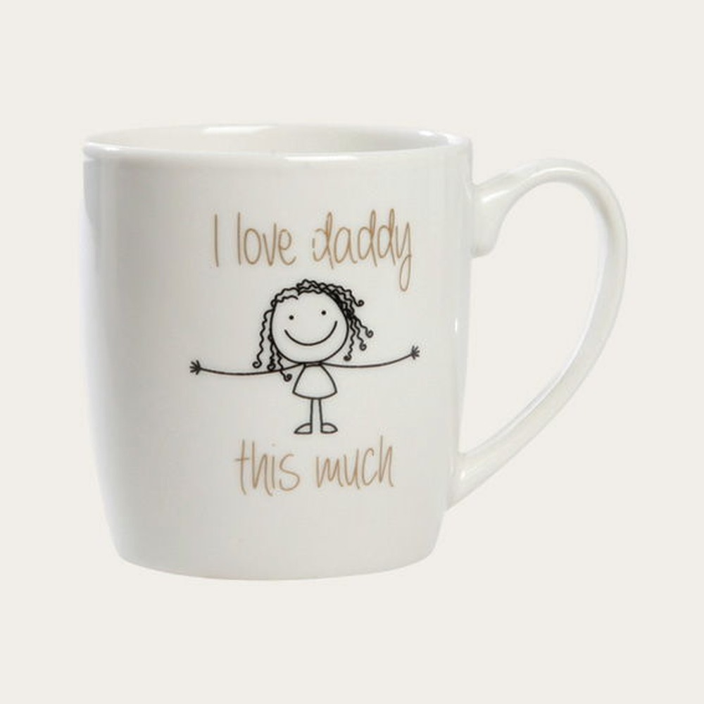 I Love Daddy Krus Hvid - 1 stk | Kærlighed Krus - Temashop