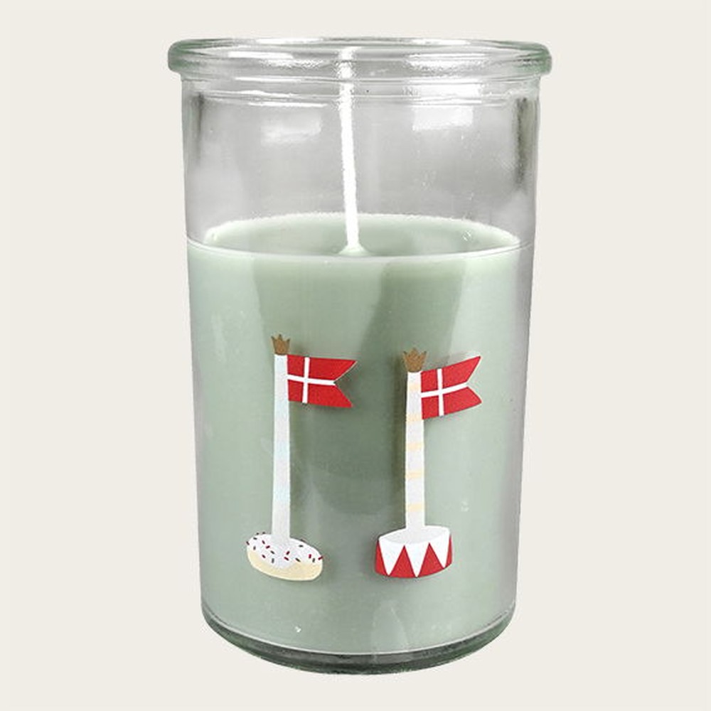 Lys I Glas Grøn Dannebrog