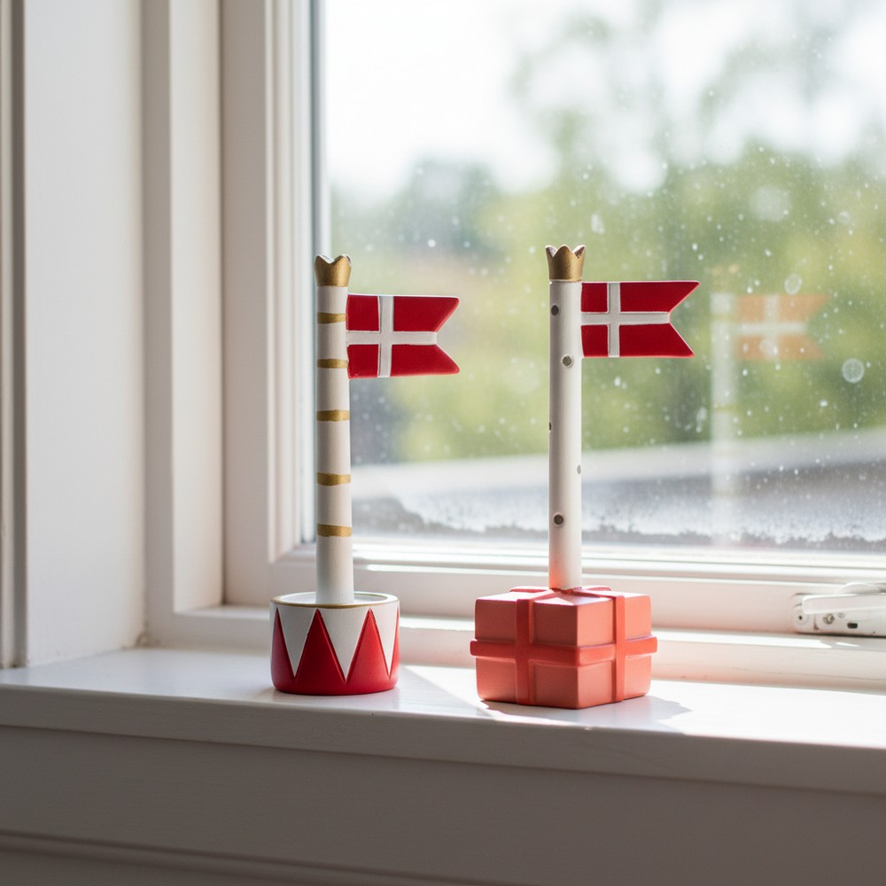 Dannebrog Flag Tromme & Gave