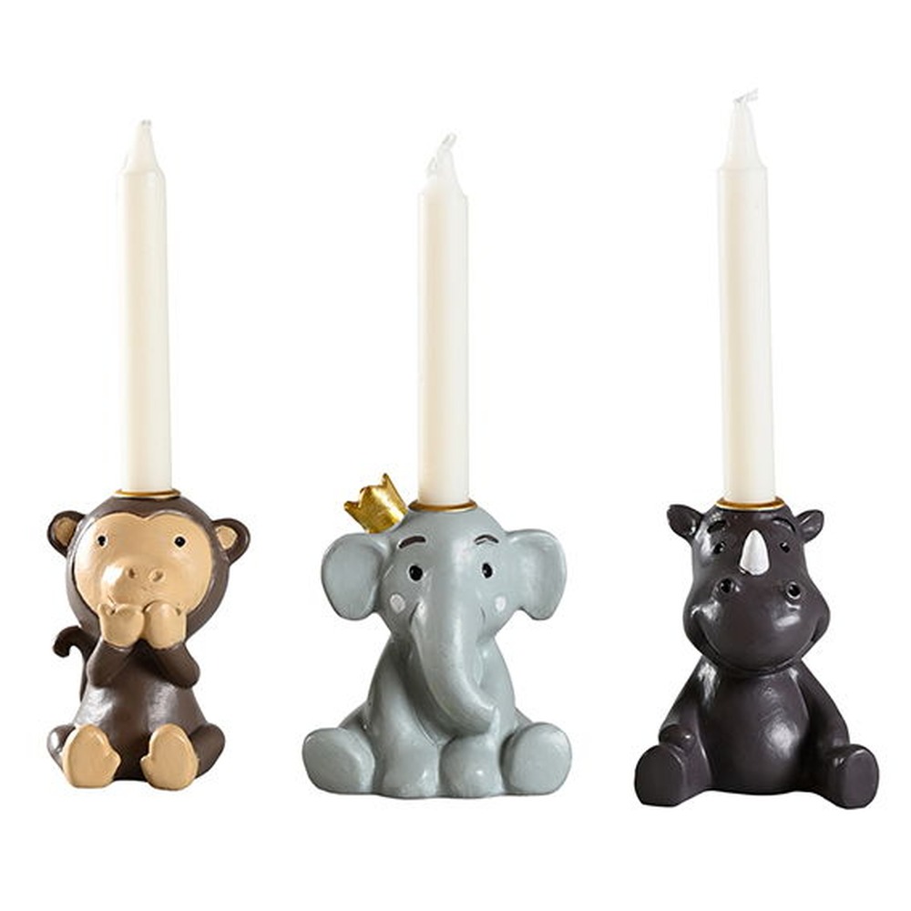 Zoo Dyr Lysestager - 3 stk (7 cm) | Zoo dyr Lys / lysestager - Temashop