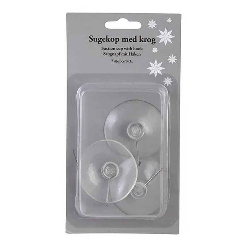 Sugekopper Med Kroge - 3 stk (4 cm) - Temashop