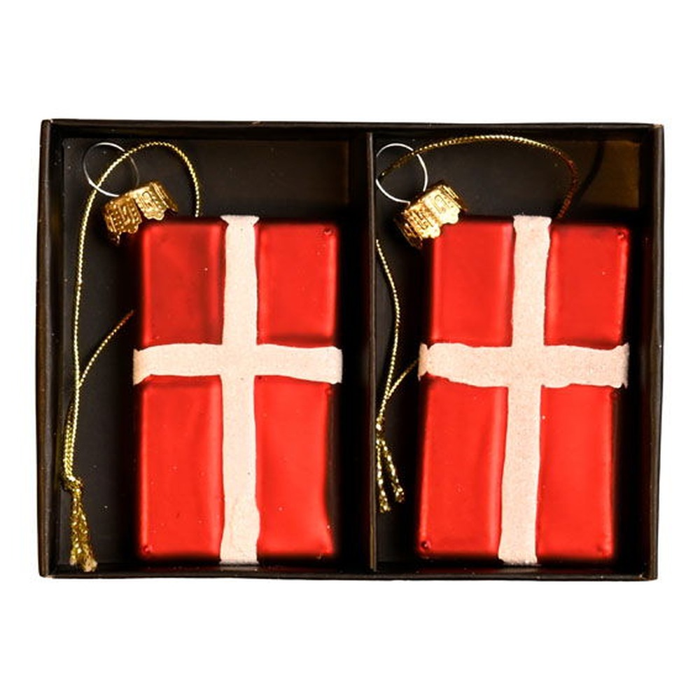Dansk Flag Ophæng Rød