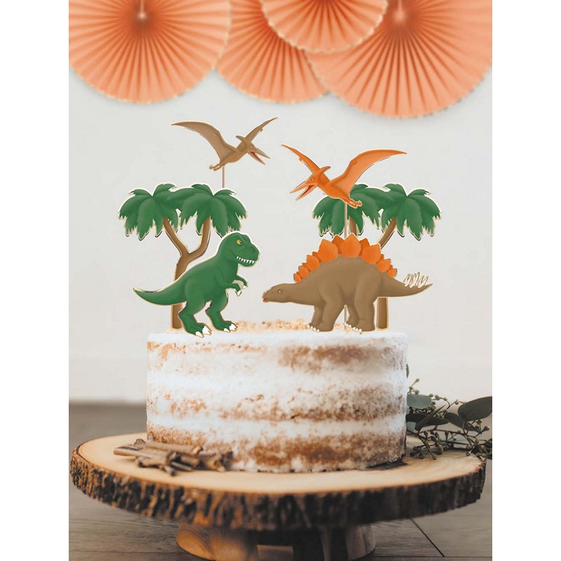 Dino Kagepinde - 6 stk (20 cm) | Dinosaurus Kagepinde - Temashop