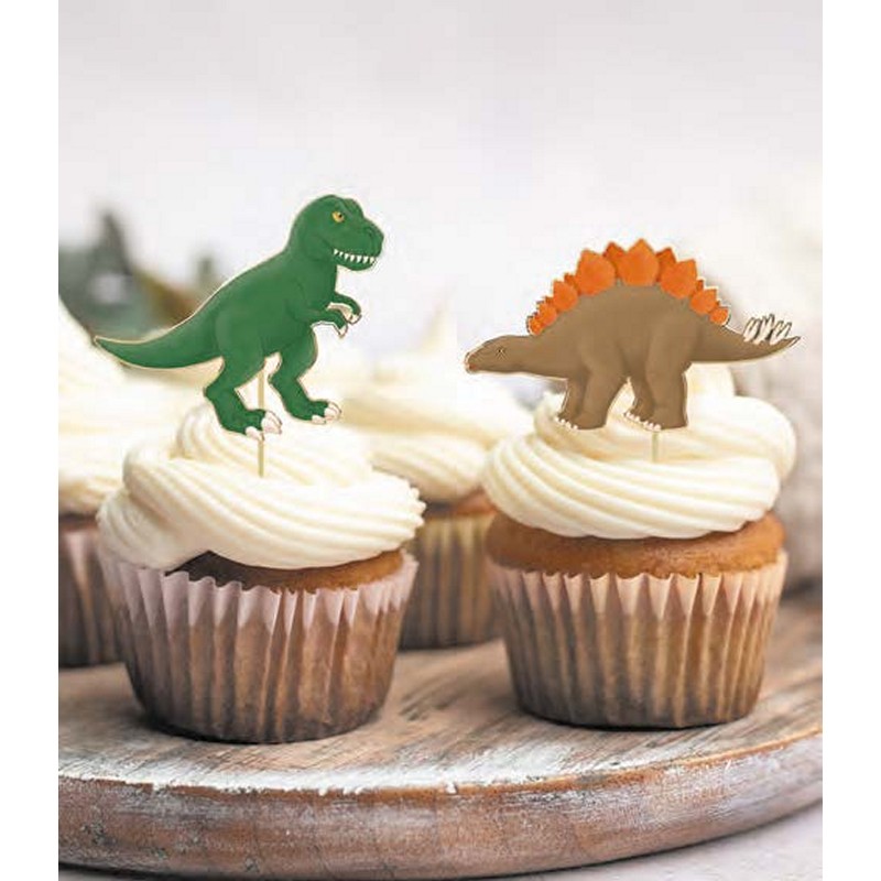 Dino Madpinde - 10 stk | Dinosaurus Kagepinde - Temashop