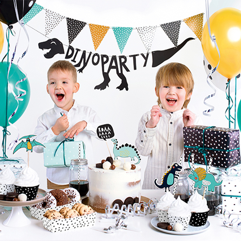 Dinosaur Festpakke - 39 dele | Dinosaurus Dekorationspakker - Temashop
