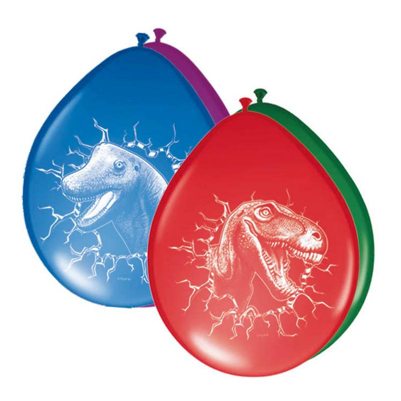 Dinosaur Latexballoner - 6 stk (30 cm) | Dinosaurus Latexballoner - Temashop