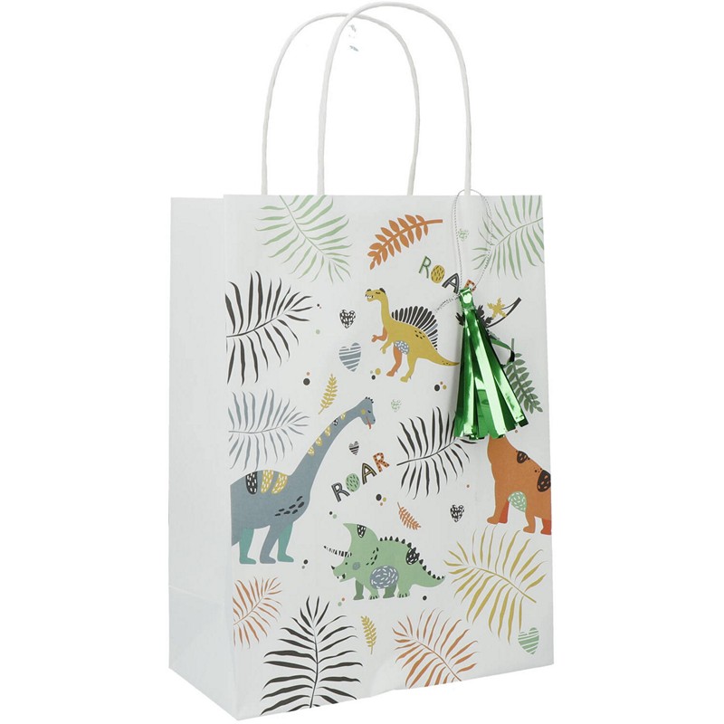 Dinosaur Roars Gaveposer - 6 stk (27 x 20 cm) | Dinosaurus Poser / Goodiebags - Temashop
