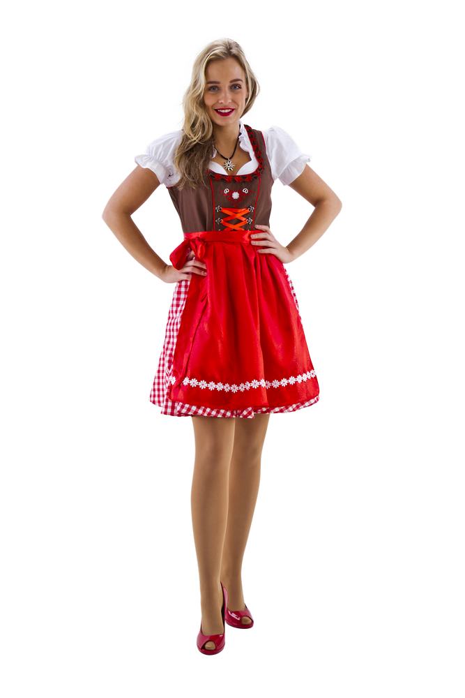 Dirndl Klassisk - Anledninger kostume til voksne i størrelserne S-XL | Oktoberfest kostume til kvinder - Temashop