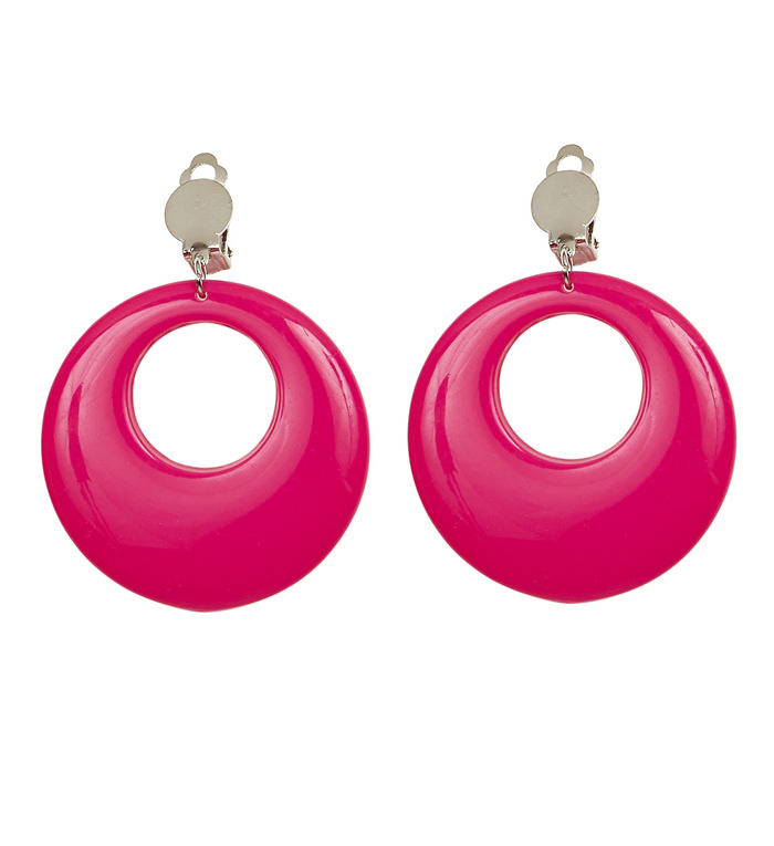 Disko Øreringe Pink | 70'erne Disco Øreringe - Smykker - Temashop
